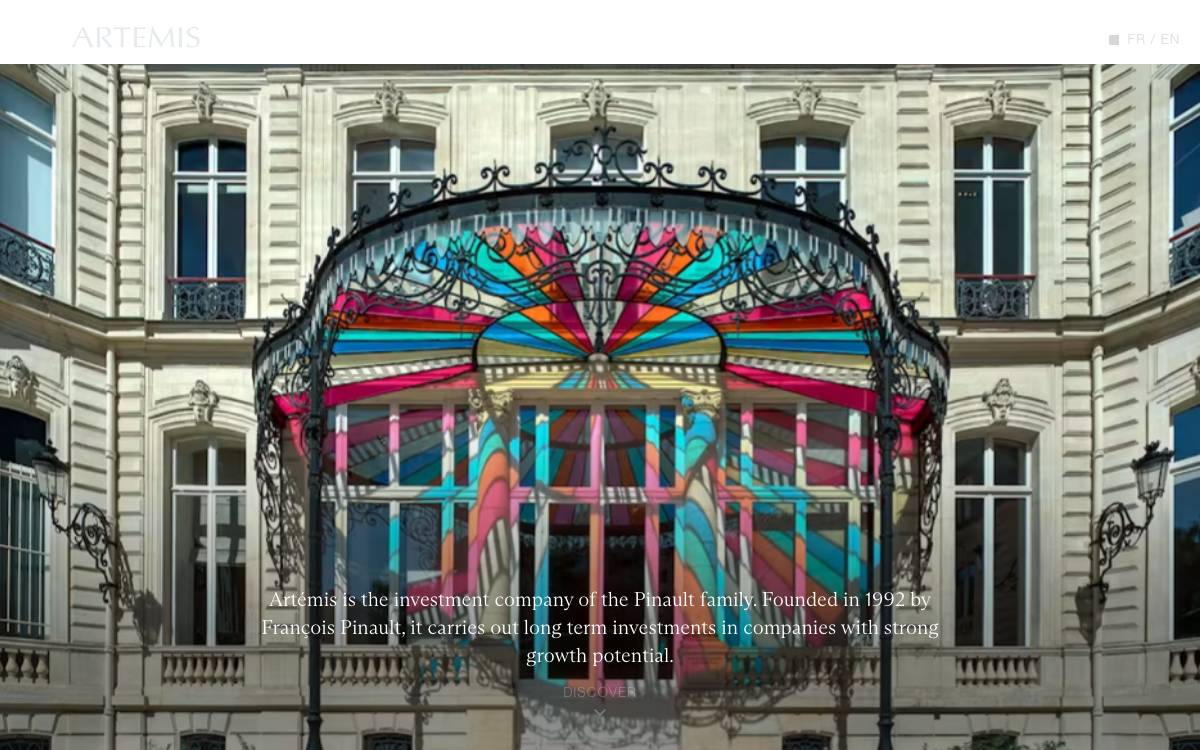 Artémis website preview