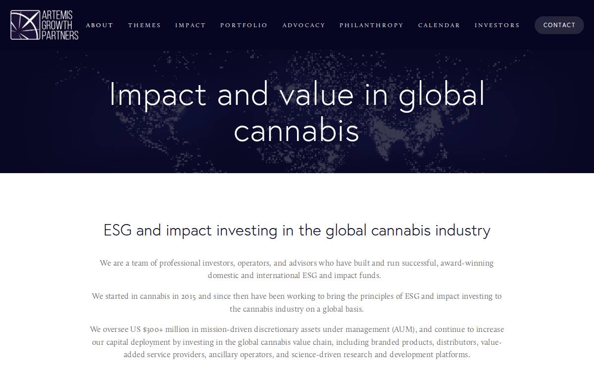 Artemis Growth Partners website preview