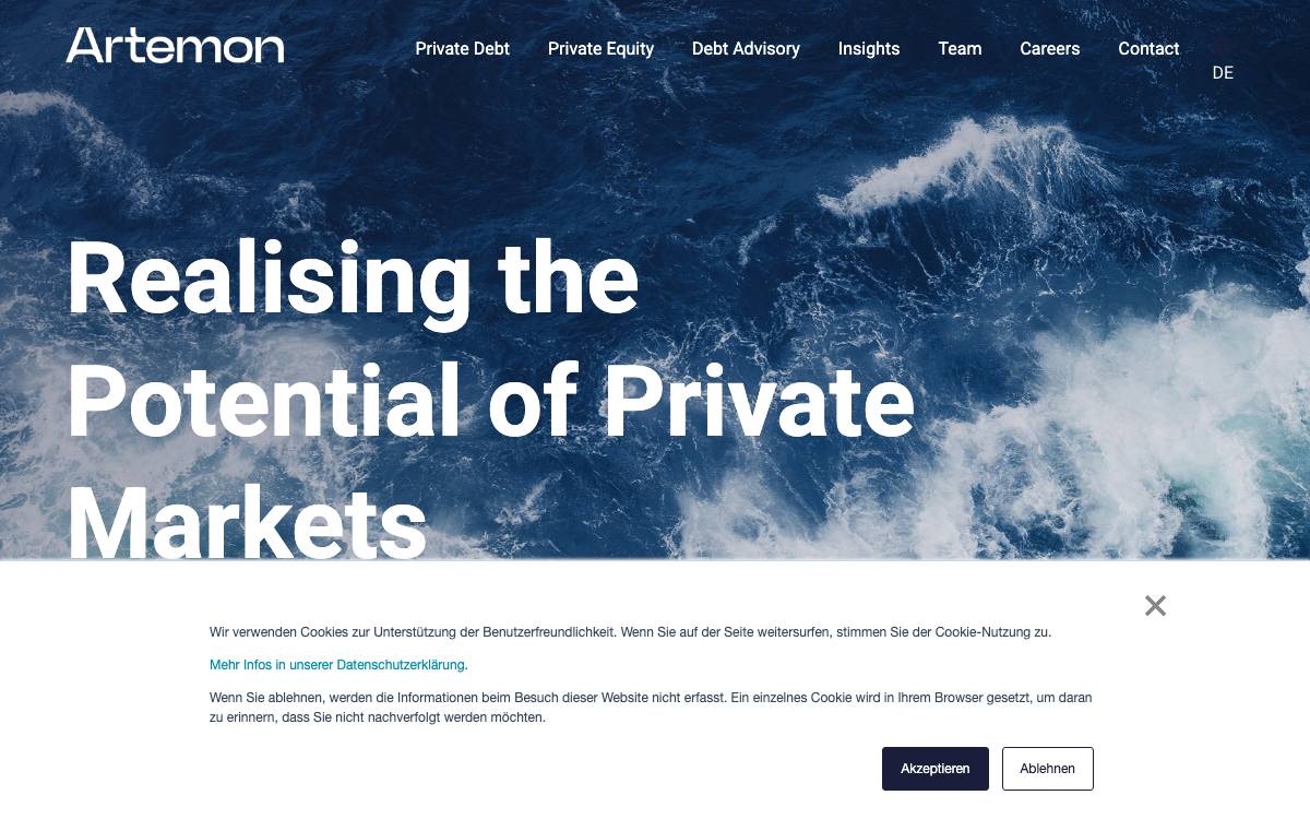 Artemon Capital website preview