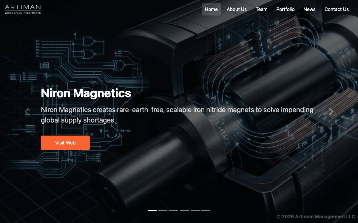 Artiman Ventures website preview