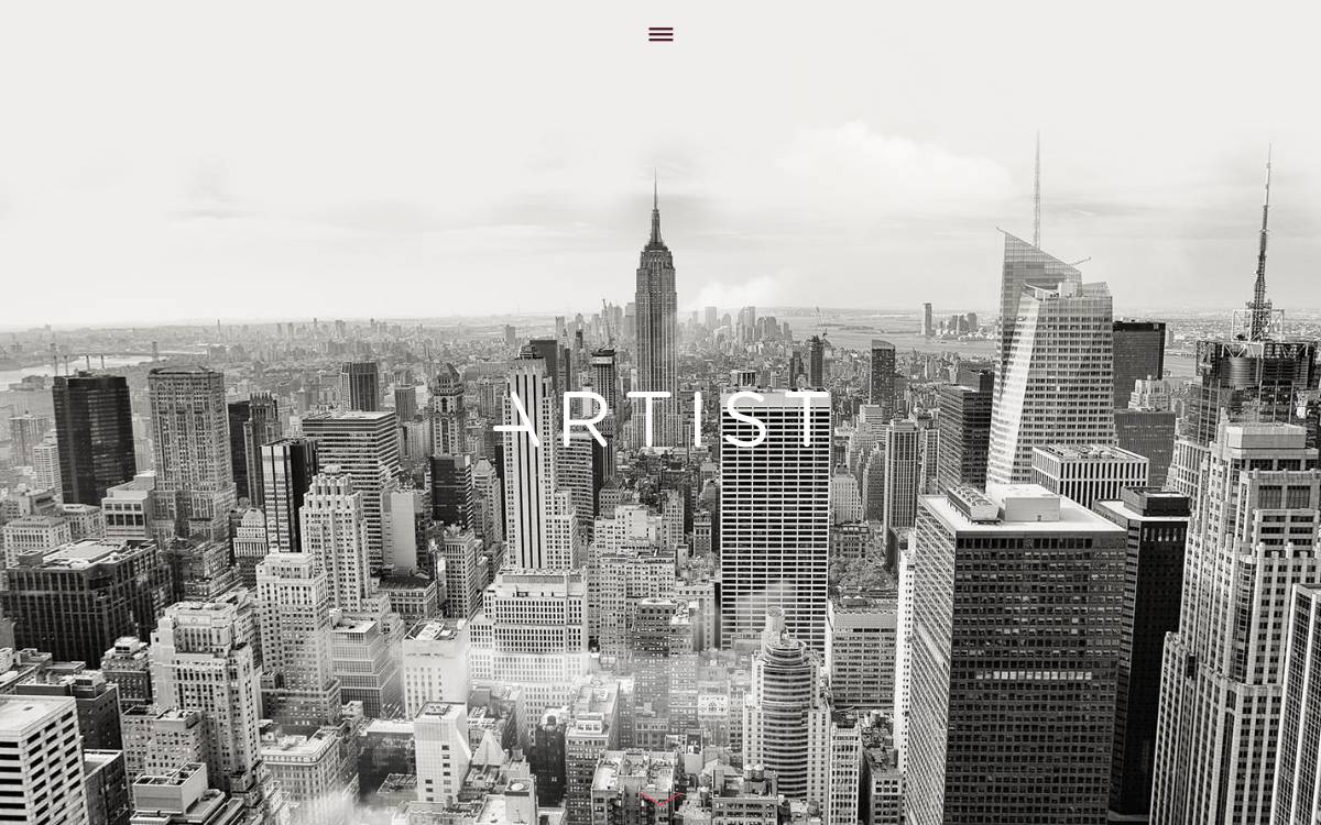 Artist website preview