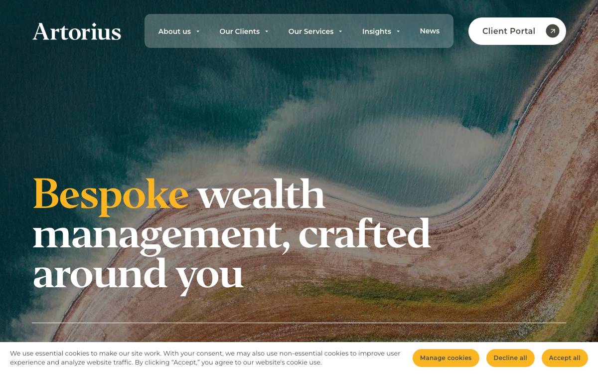 Artorius website preview