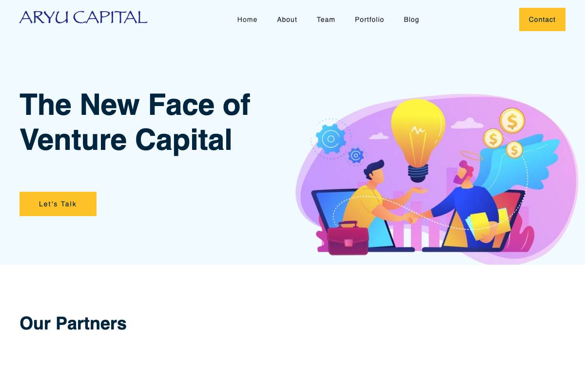 ArYu Capital website preview