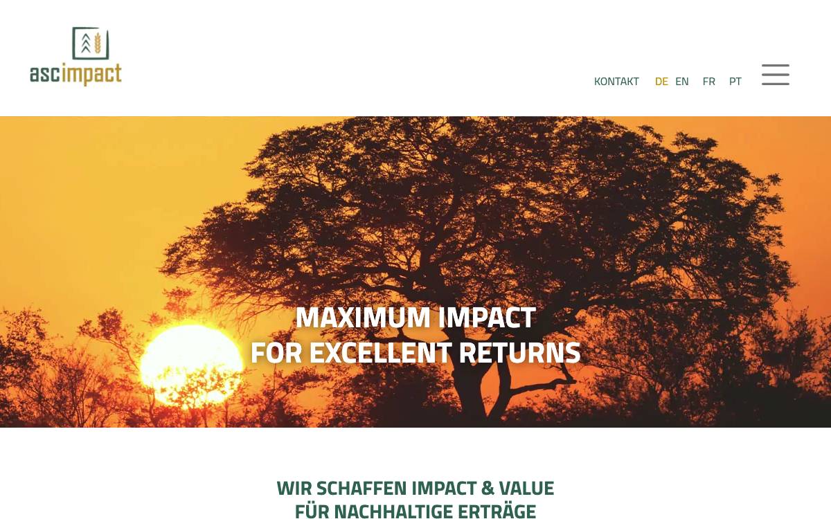 asc impact GmbH website preview