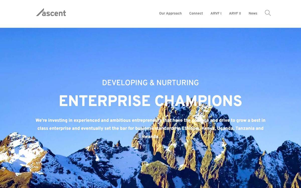 Ascent Capital Africa website preview