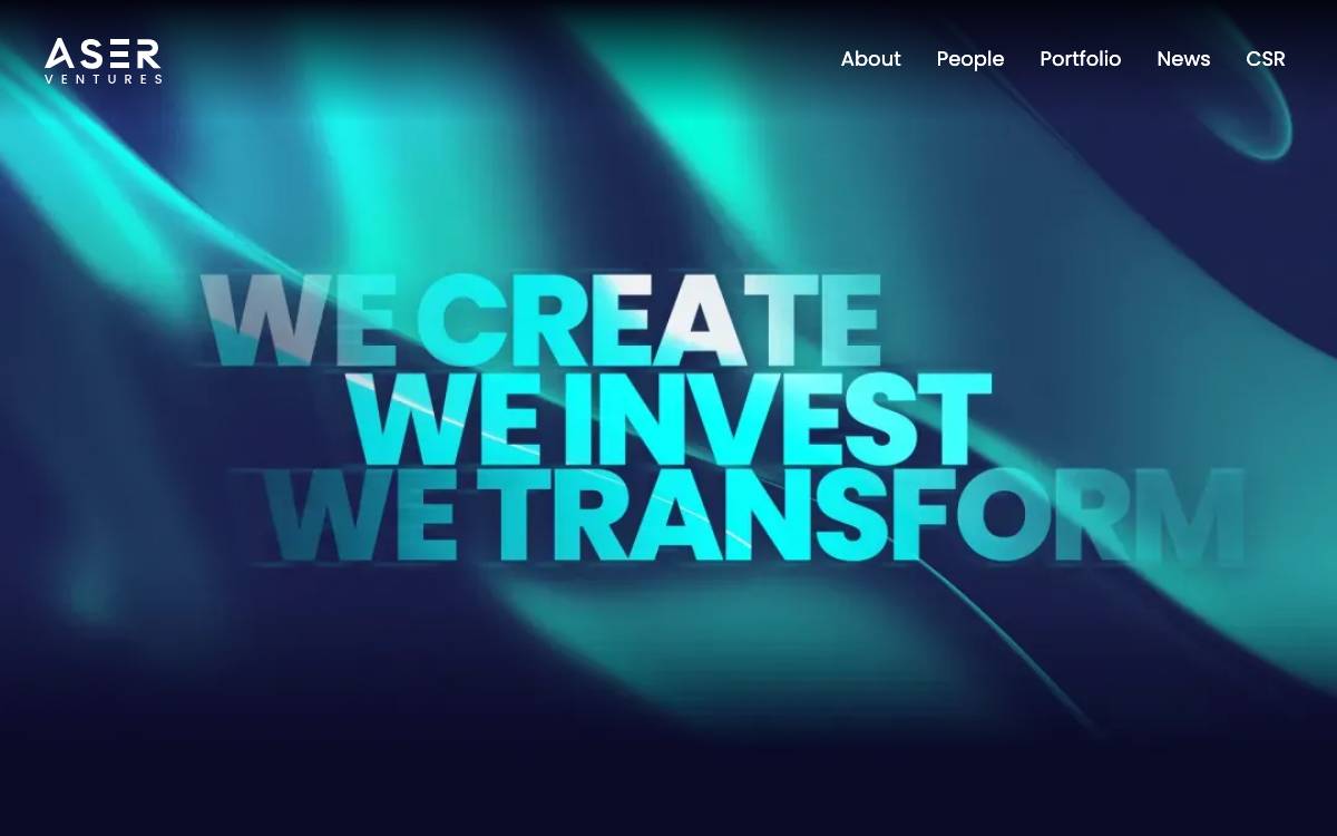 Aser Ventures website preview
