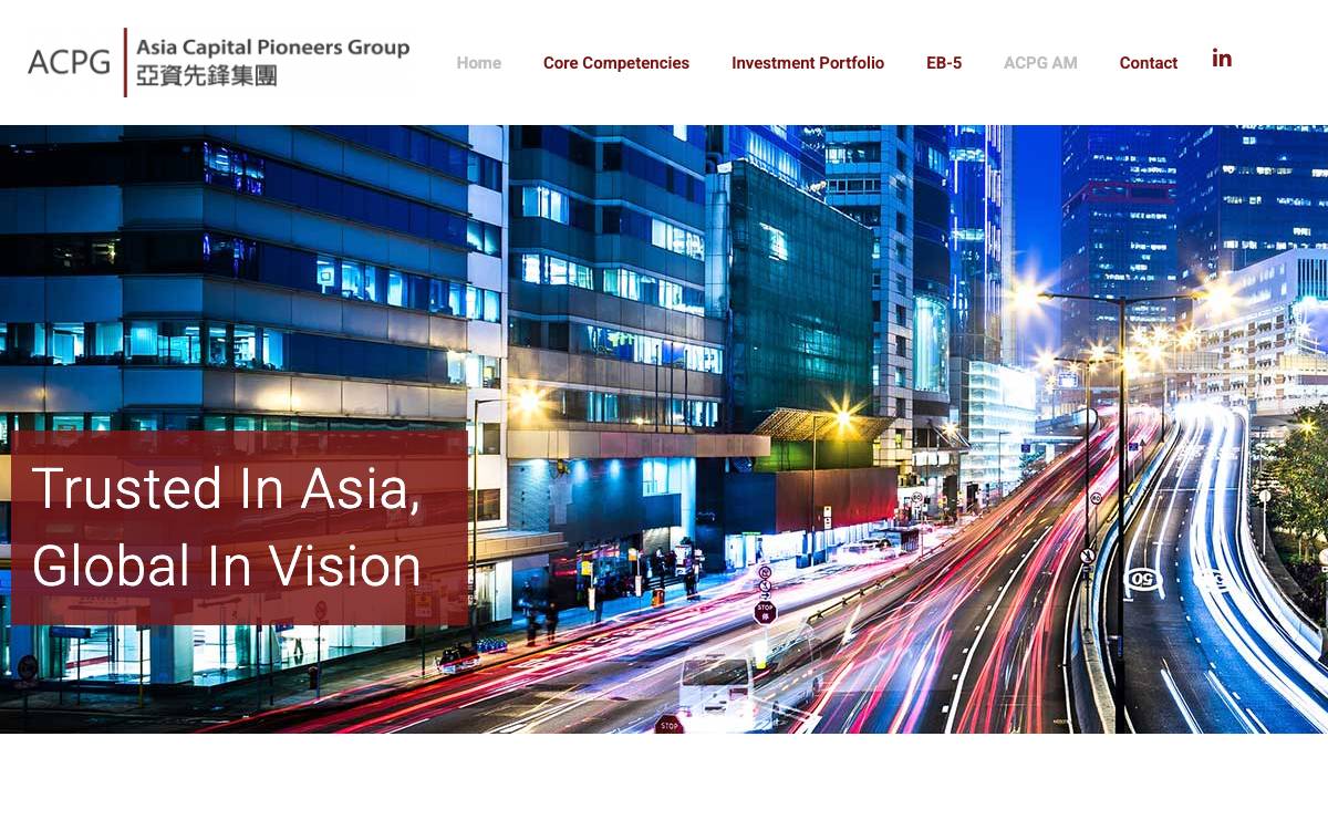 Asia Capital Pioneers Group website preview