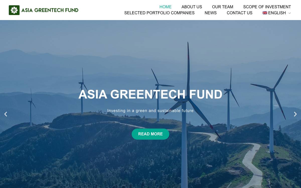 Asia GreenTech Fund website preview