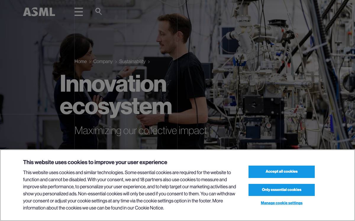 ASML Ventures website preview