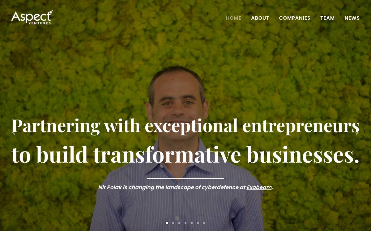 Aspect Ventures website preview