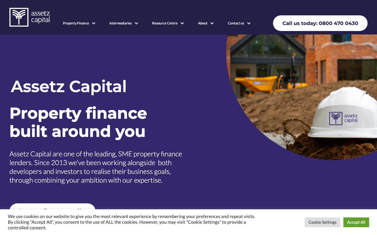 Assetz Capital website preview