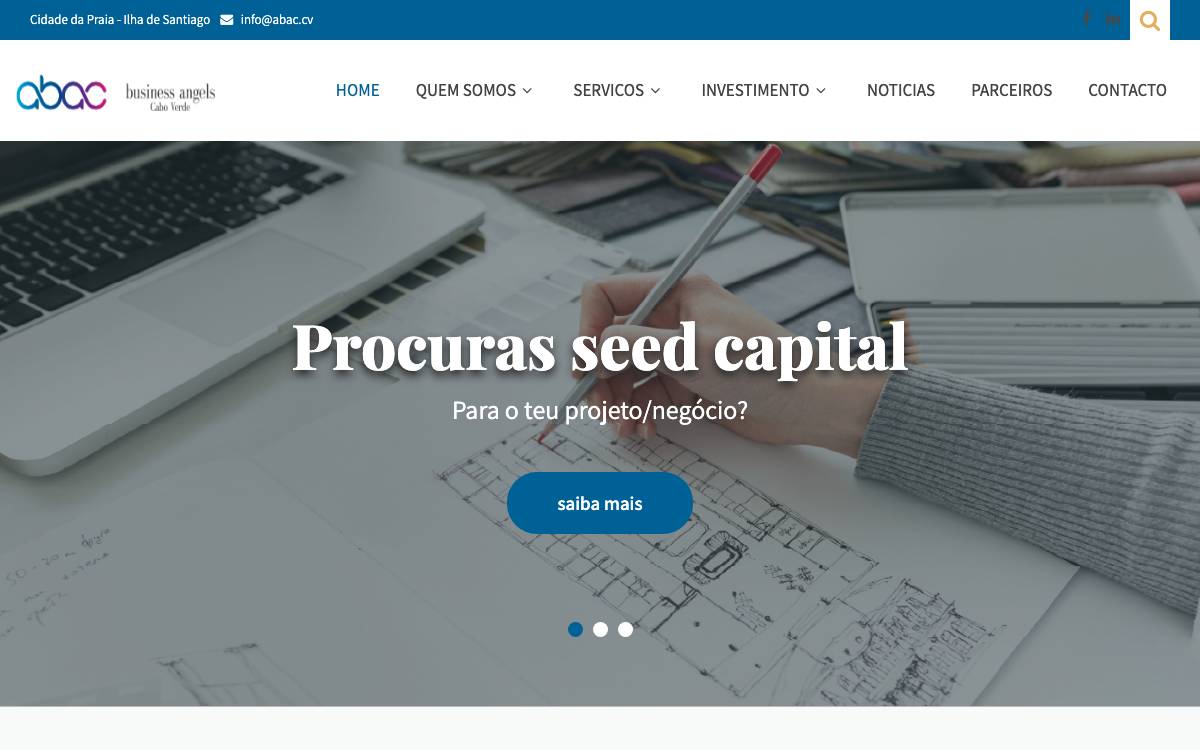 Associação Business Angels de Cabo Verde (ABAC) website preview