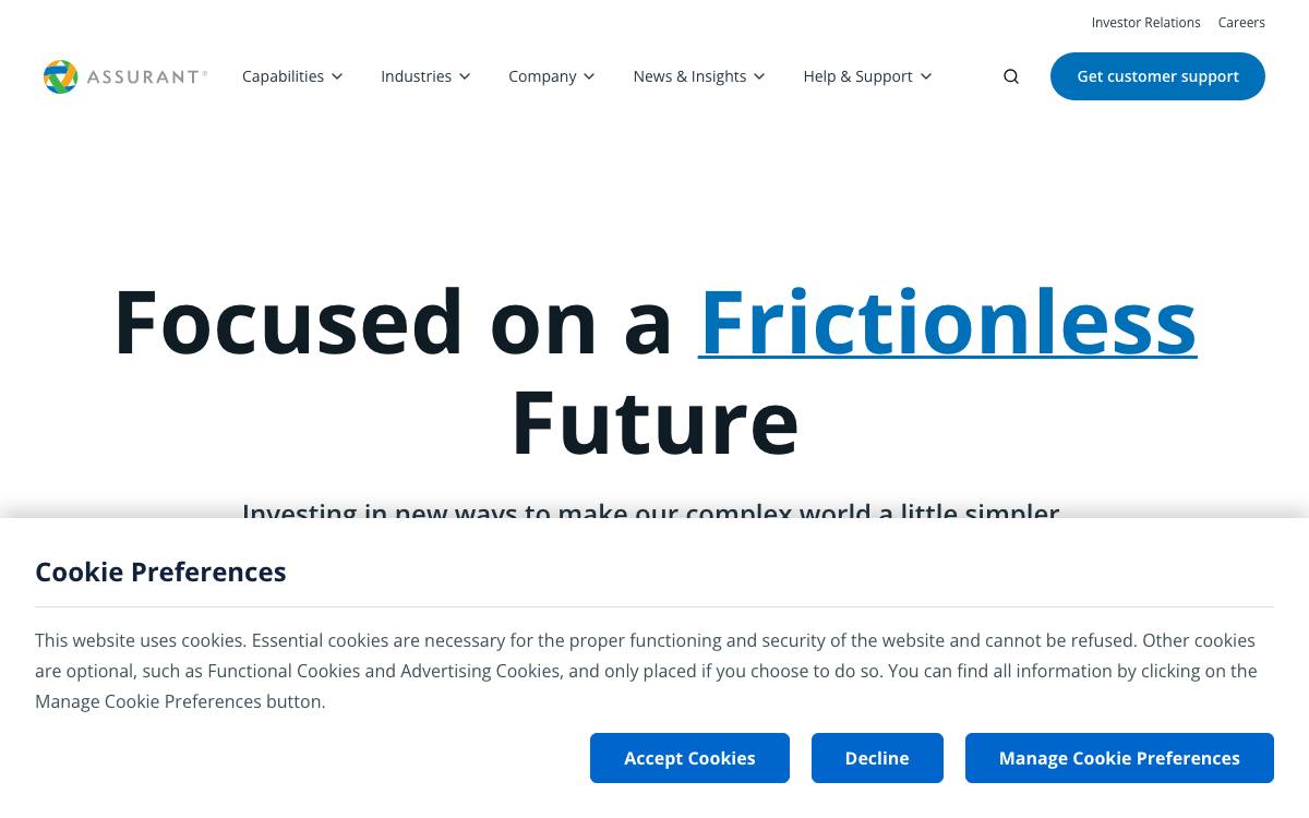 Assurant Ventures website preview