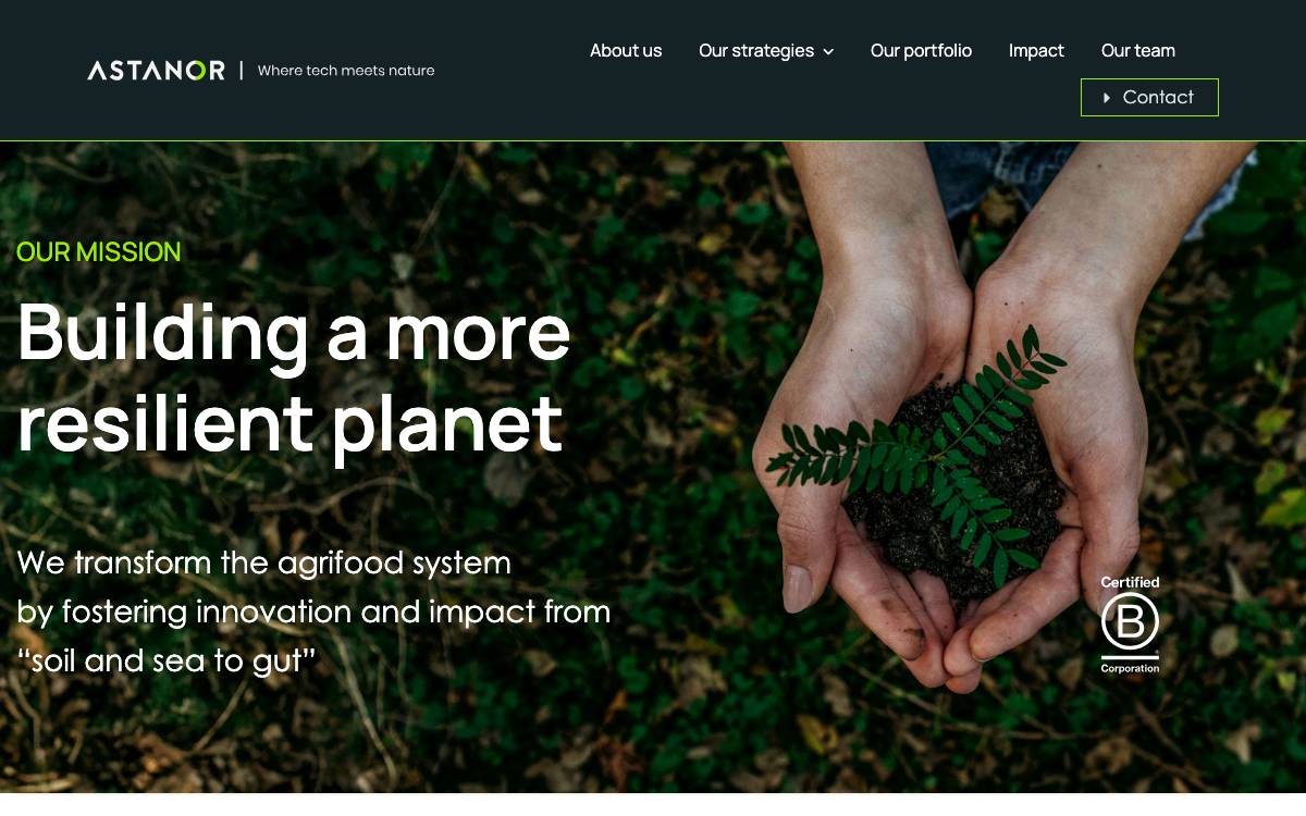 Astanor Ventures website preview