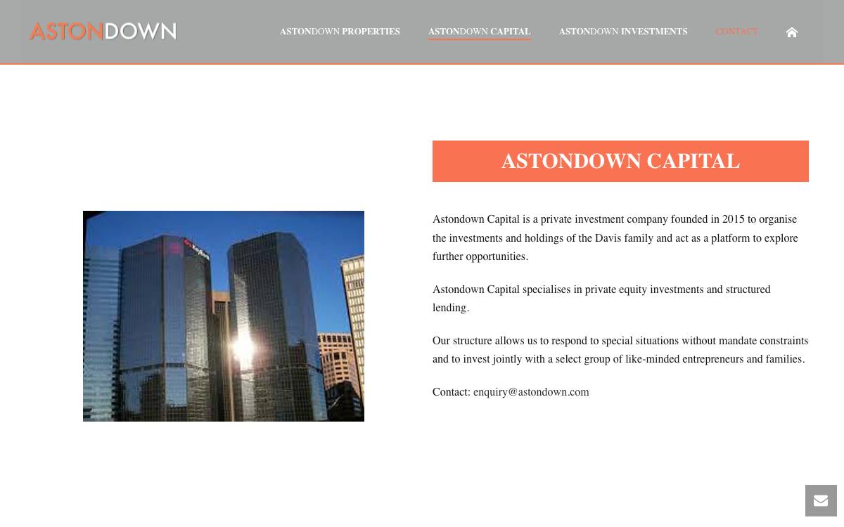 Astondown Capital website preview