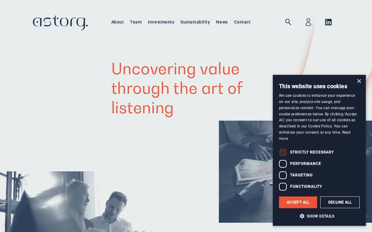 Astorg website preview