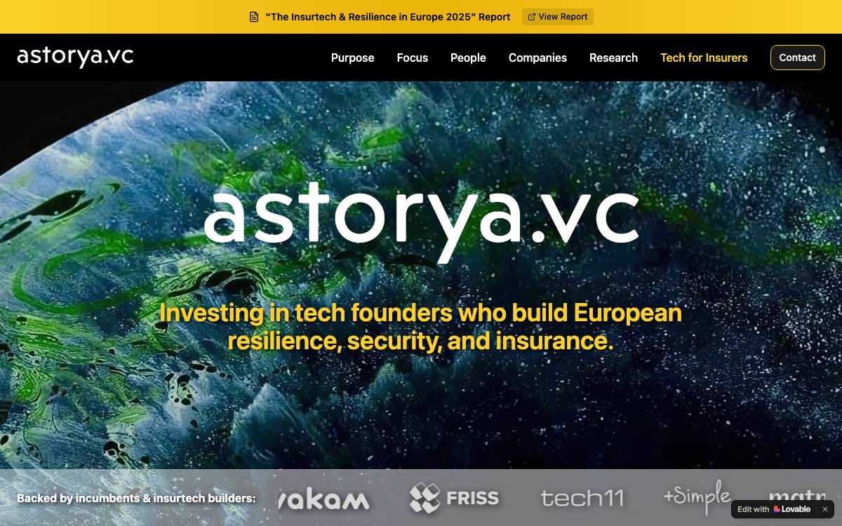 astorya.vc website preview