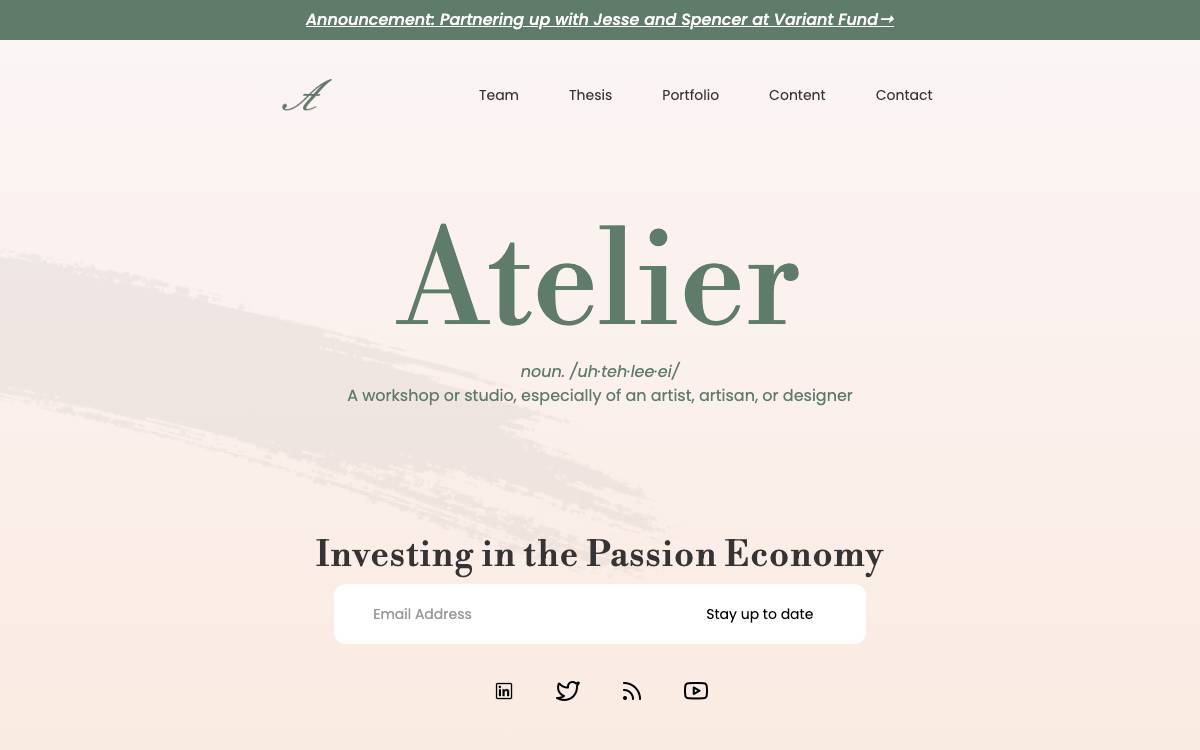 Atelier website preview
