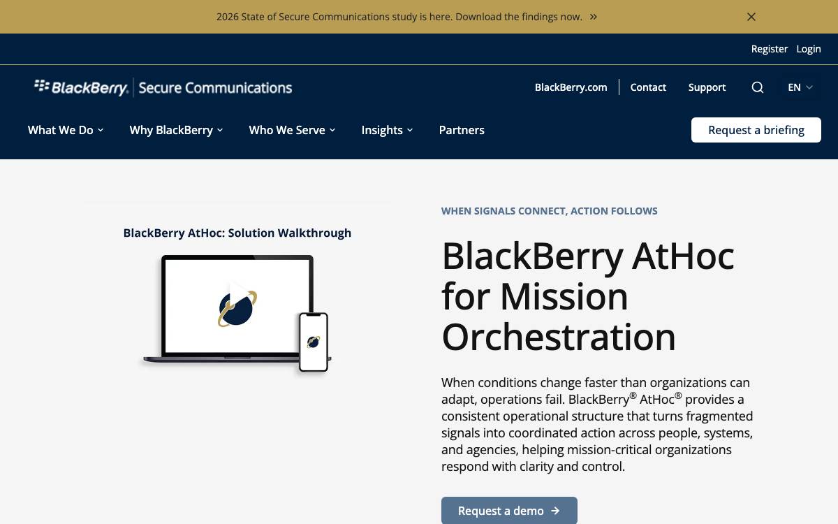 AtHoc website preview