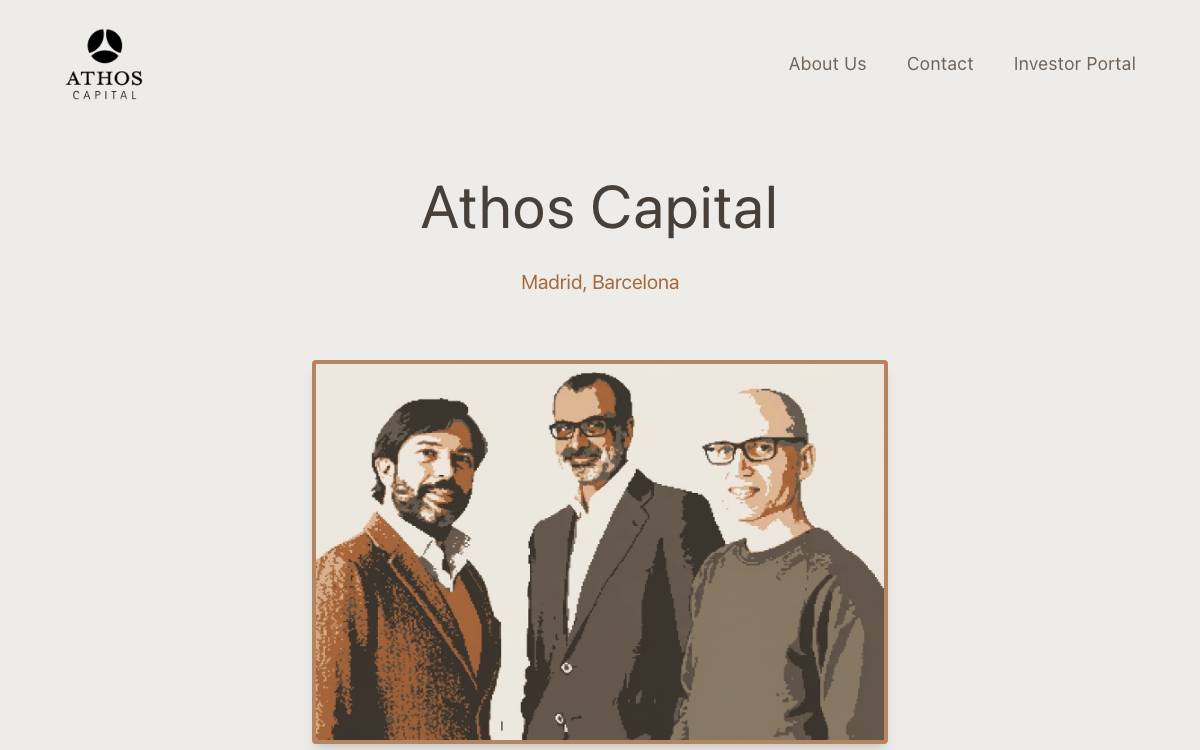 Athos Capital website preview