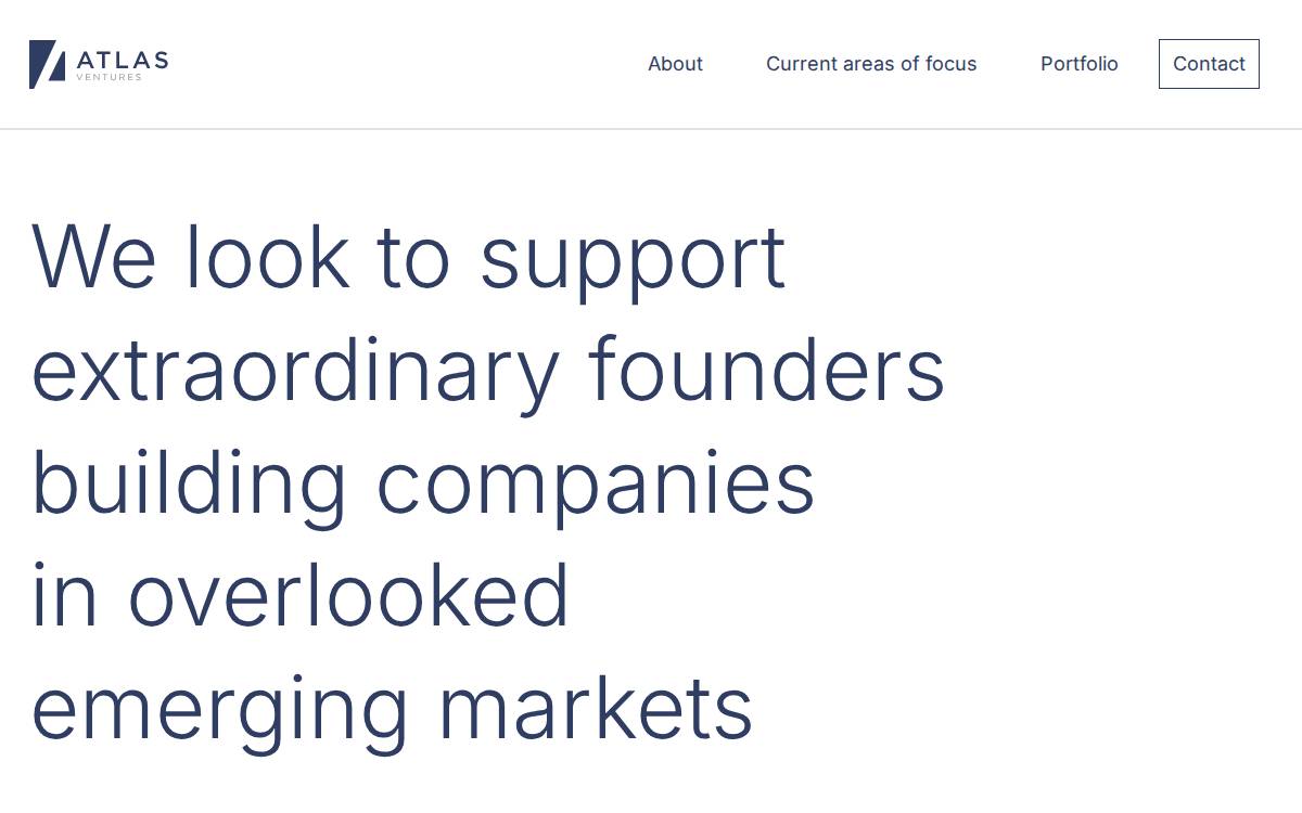 Atlas Ventures website preview