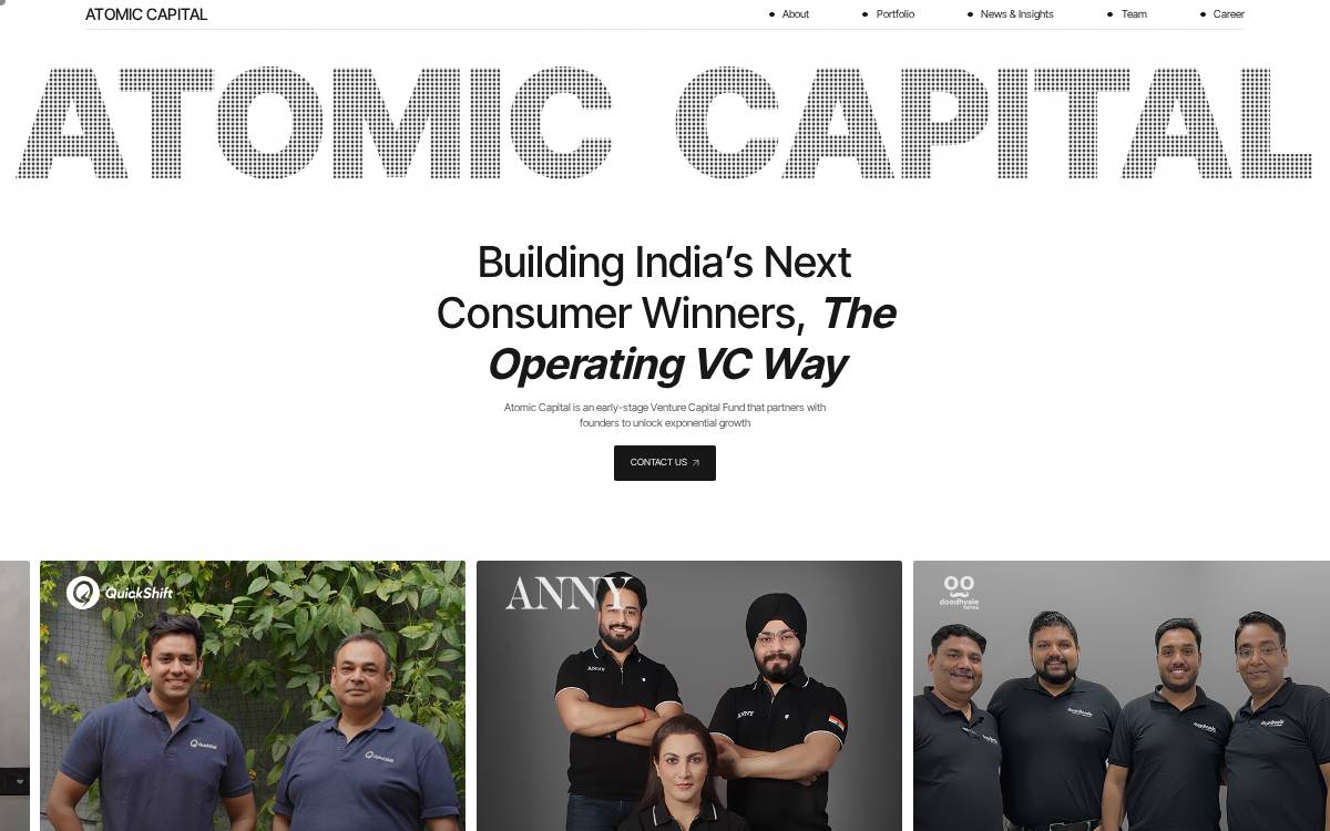 Atomic Capital website preview