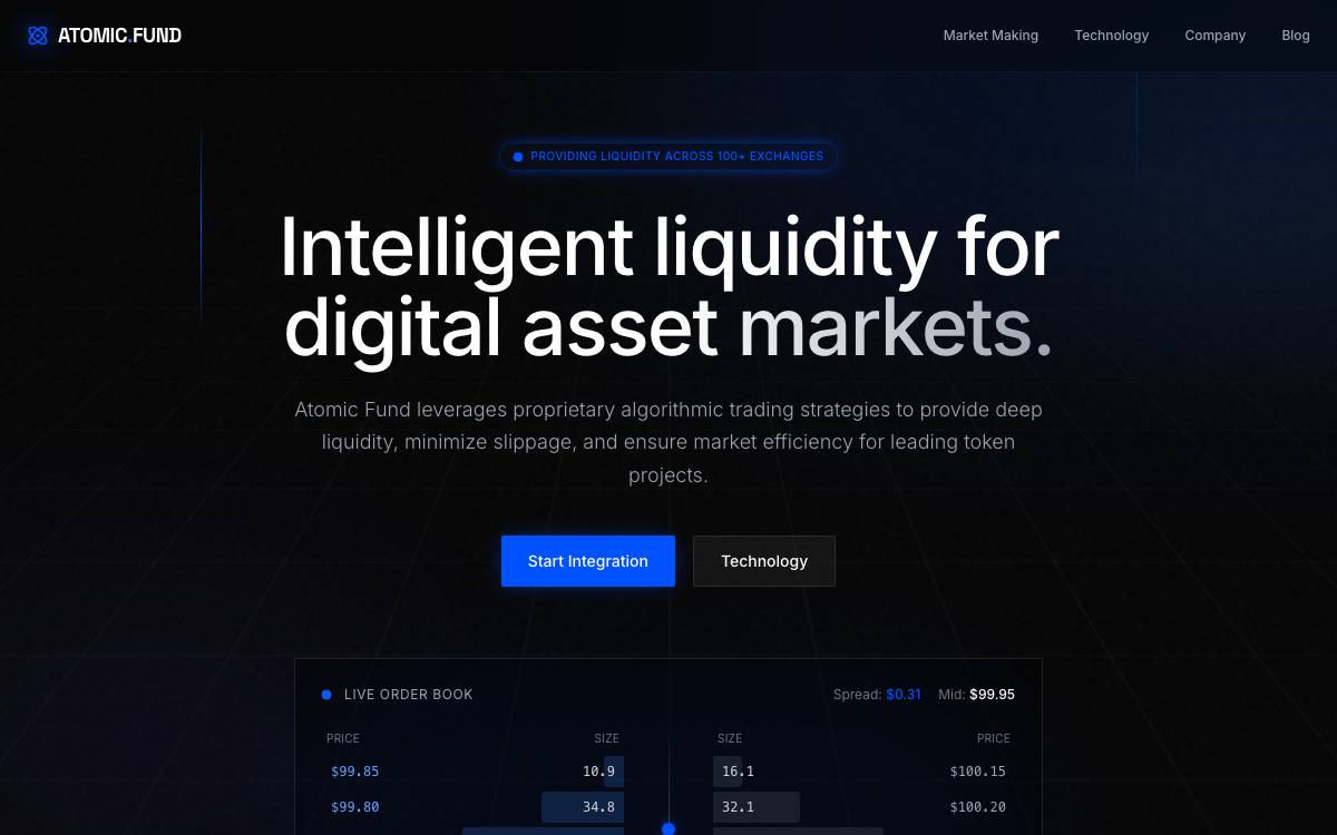 Atomic Fund website preview