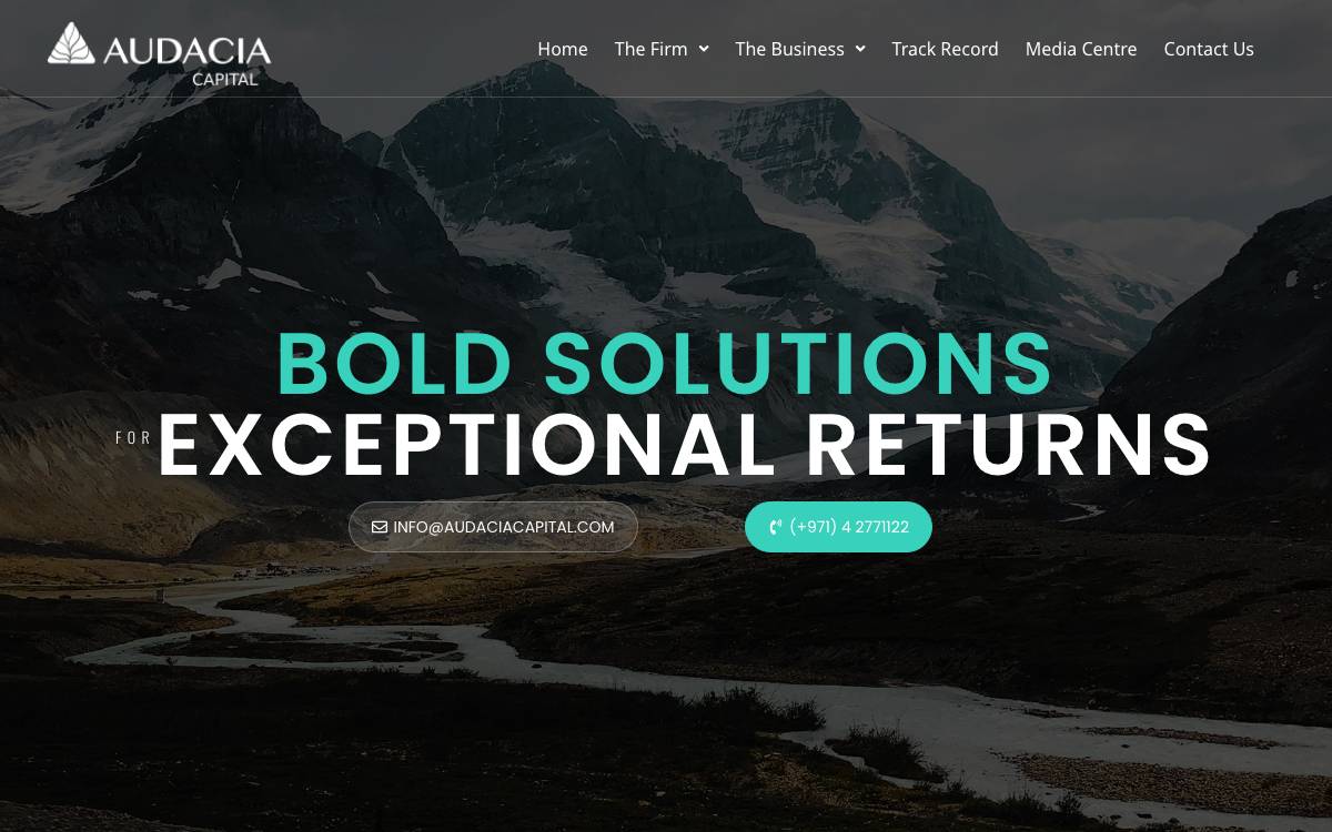 Audacia Capital website preview