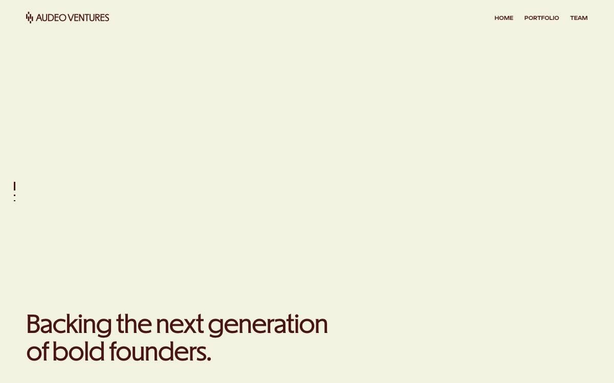 AUDEO VENTURES website preview