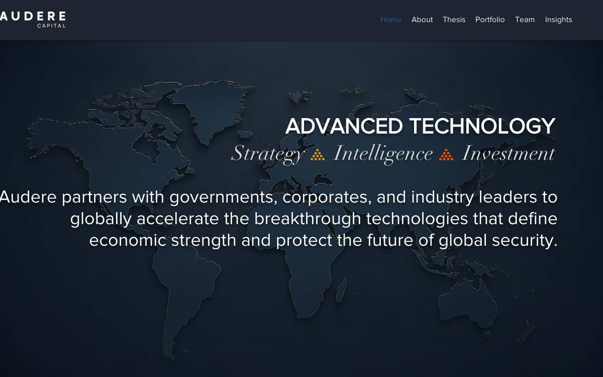 Audere Capital website preview