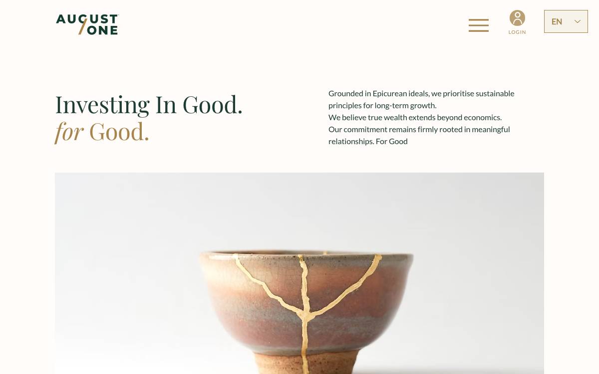 August One website preview