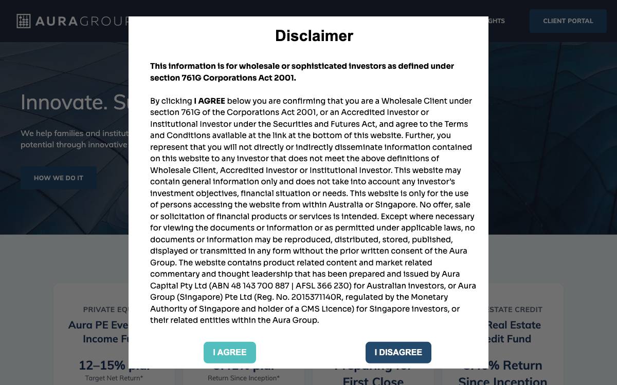 Aura Group website preview
