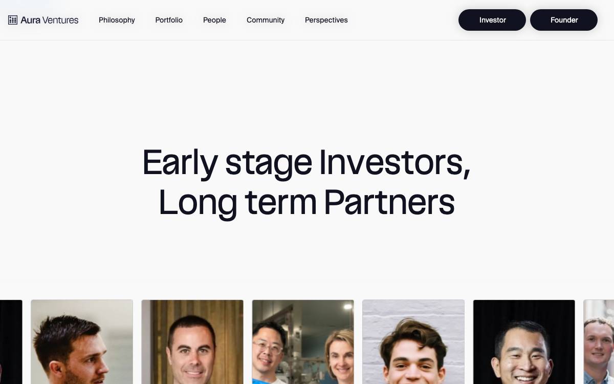 Aura Ventures website preview
