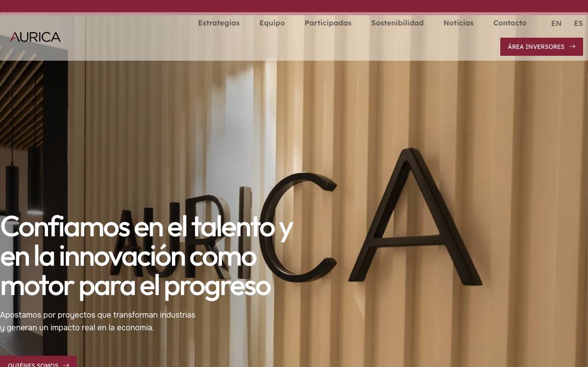 Aurica Capital website preview