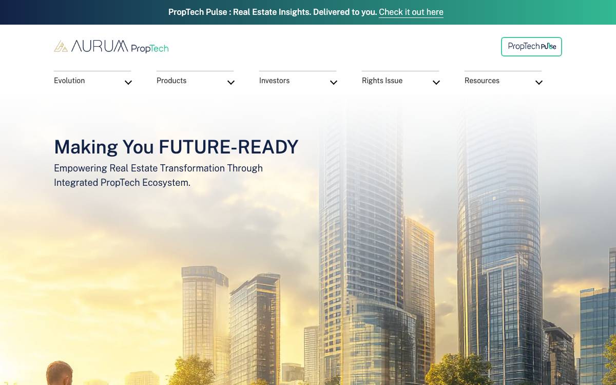 Aurum PropTech Limited website preview