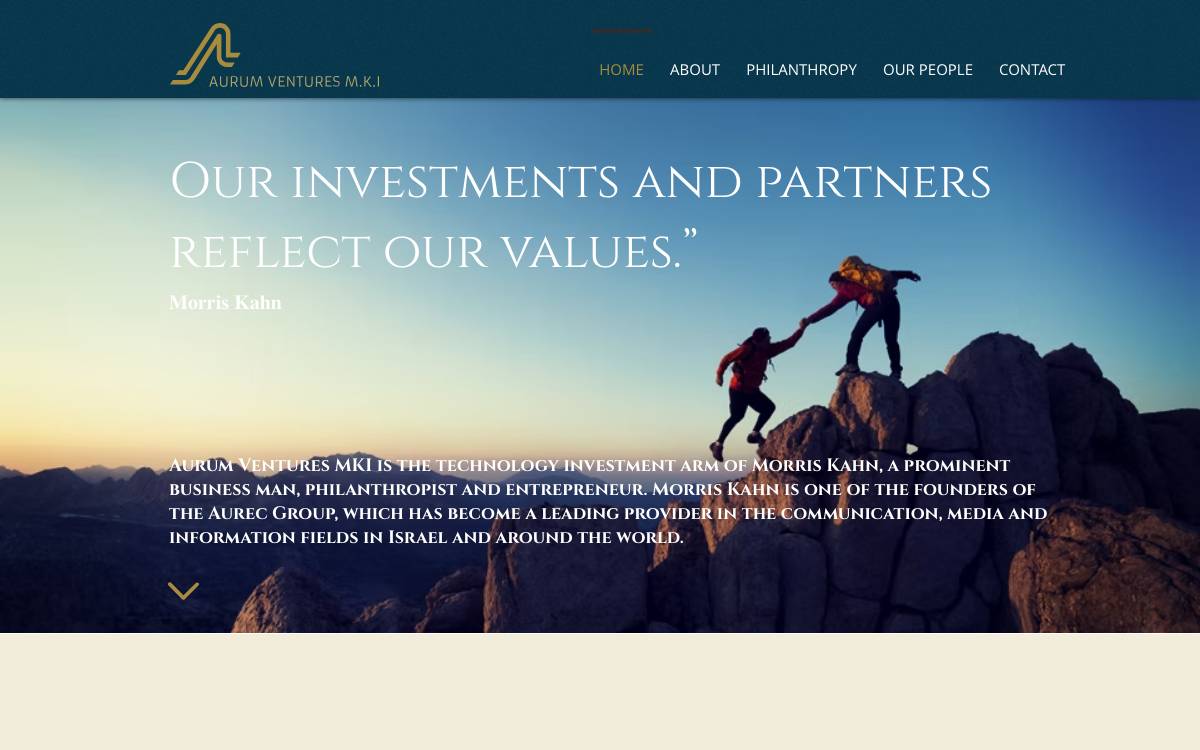 Aurum Ventures MKI website preview