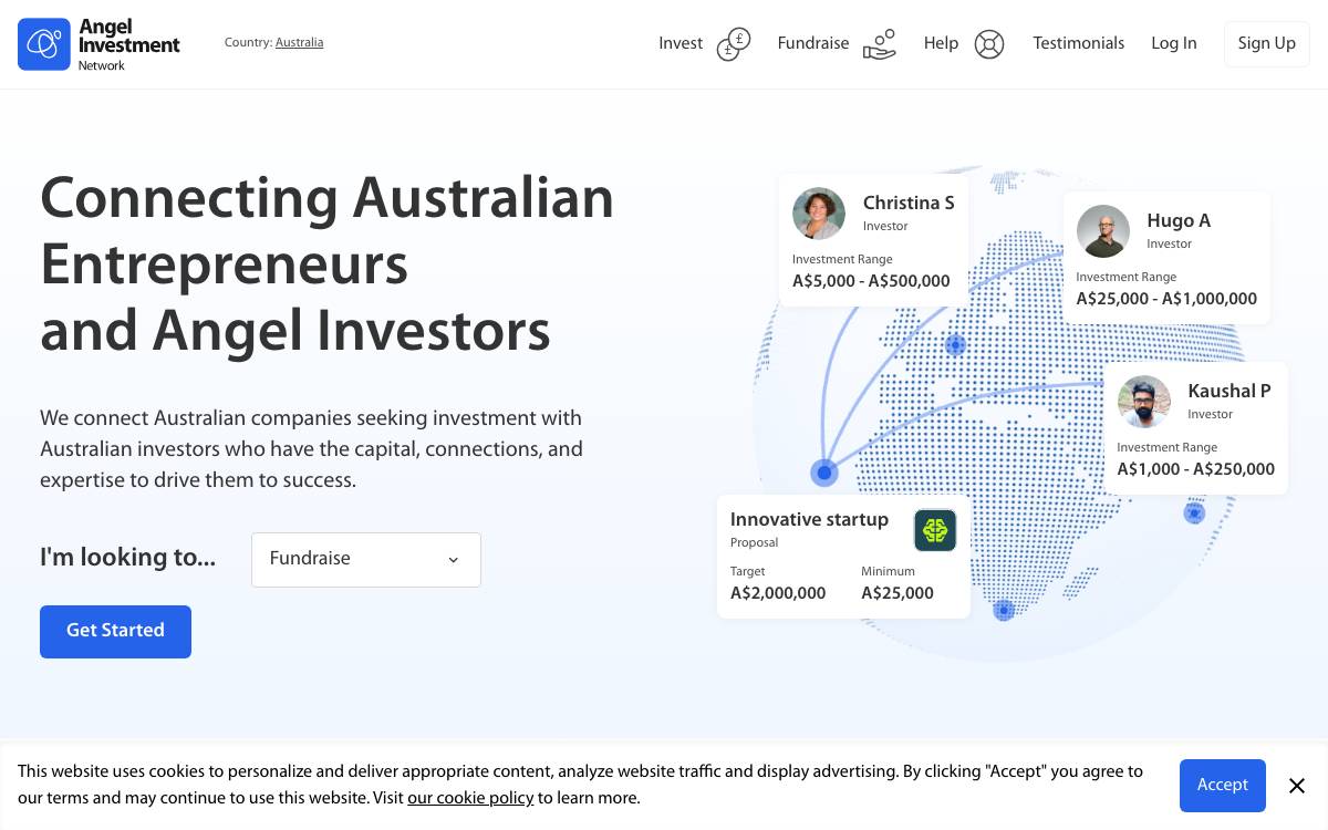 Australian Investment Network website preview