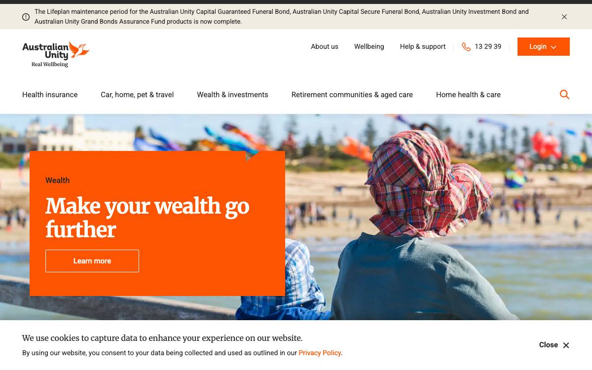 Australian Unity Future of Healthcare Fund website preview