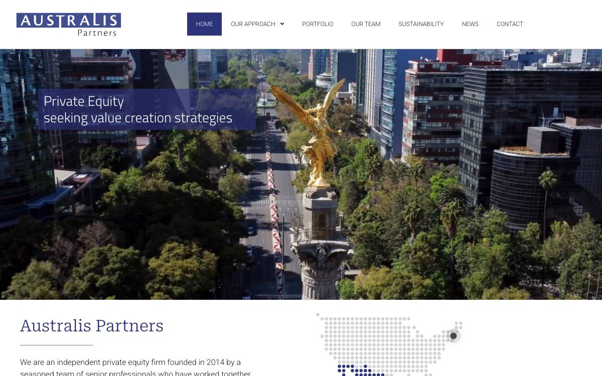 Australis Partners website preview