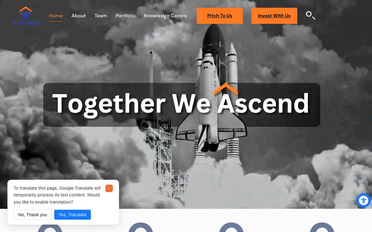 Auxano website preview