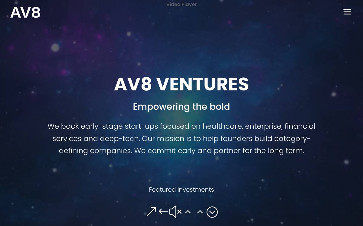 AV8 Ventures website preview