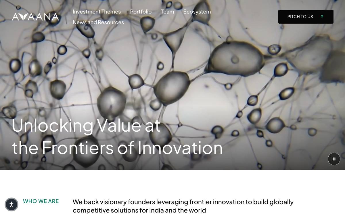 Avaana Capital website preview
