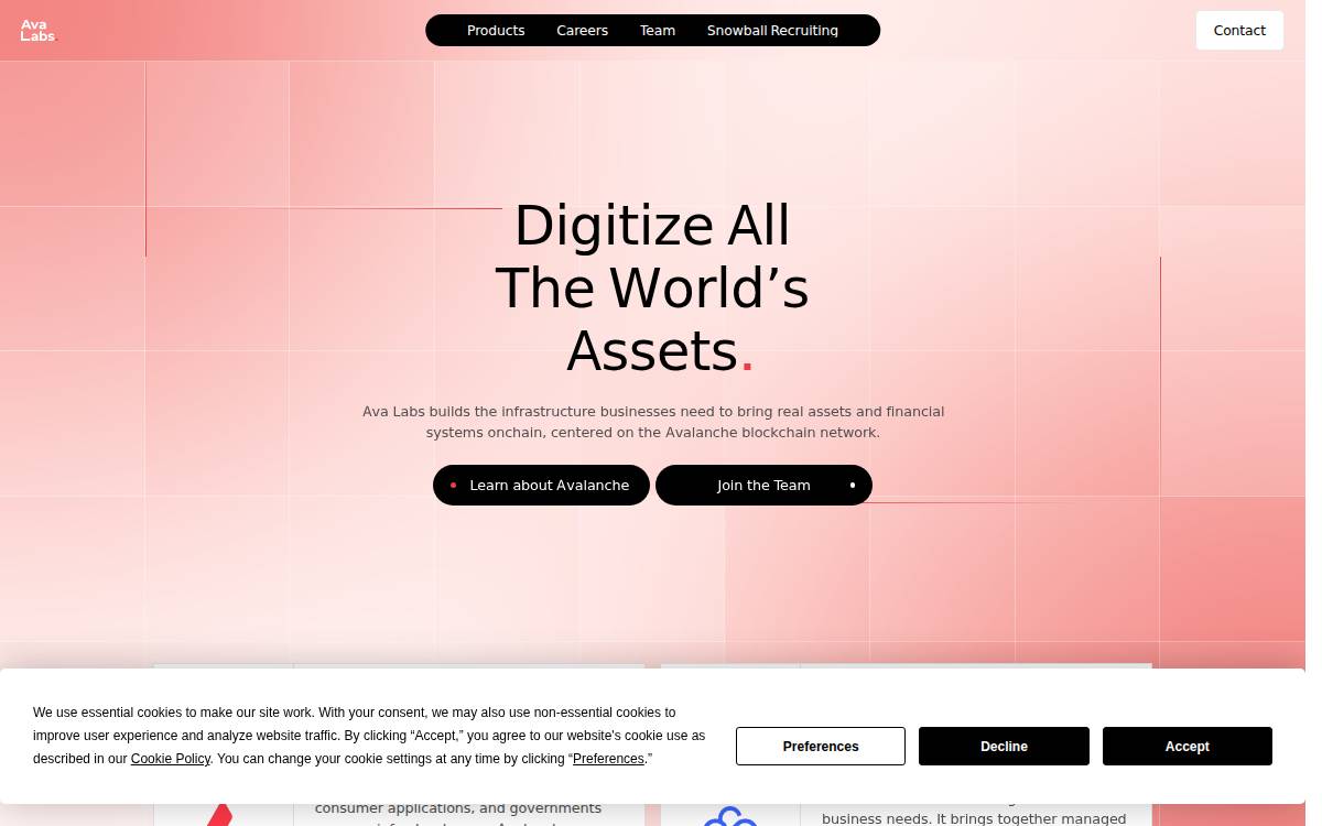 Avalanche (Avalabs) website preview