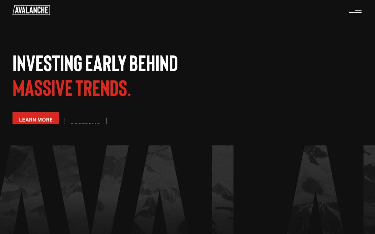 Avalanche VC website preview