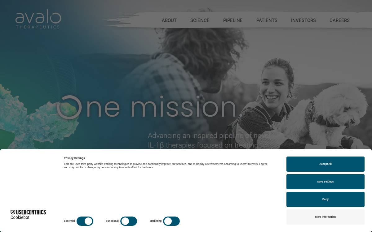 Avalo Therapeutics website preview
