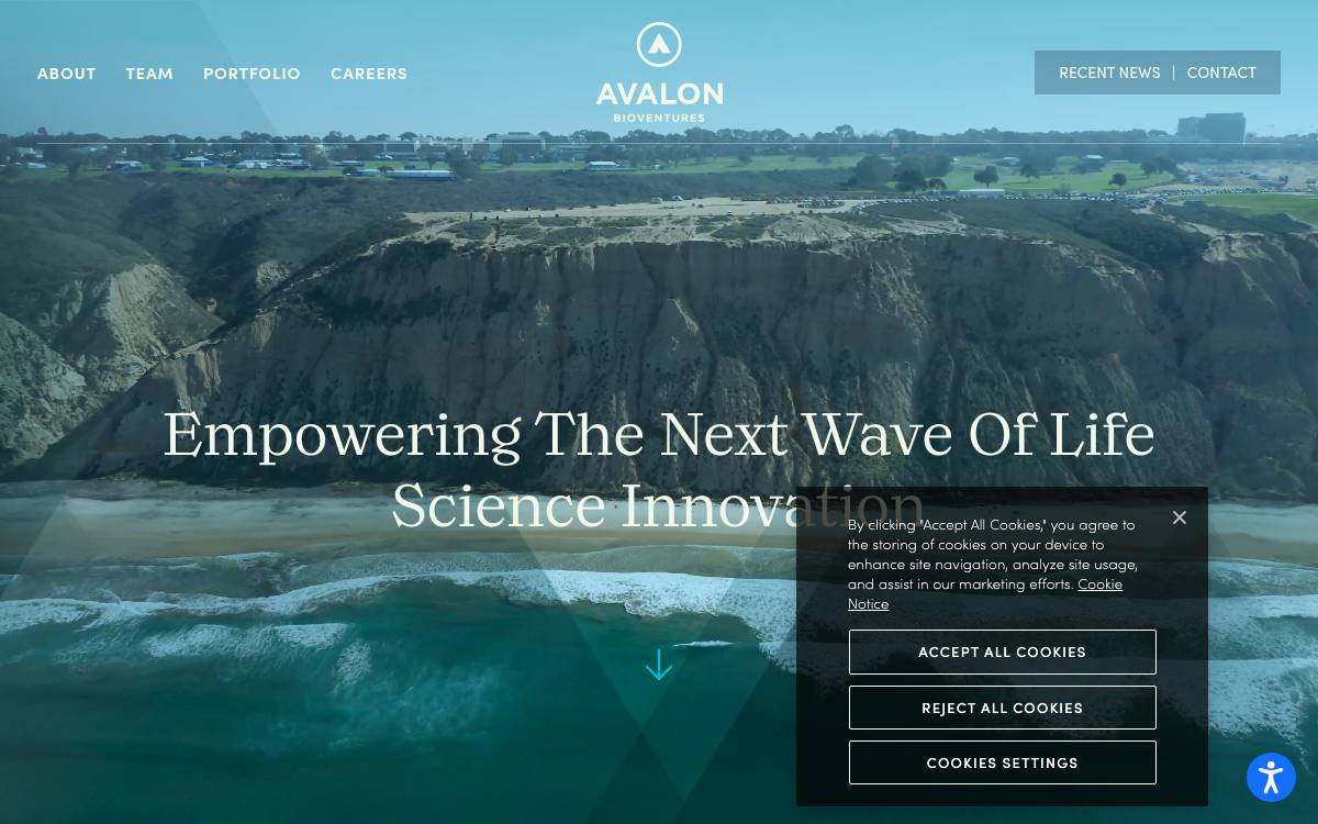 Avalon BioVentures website preview