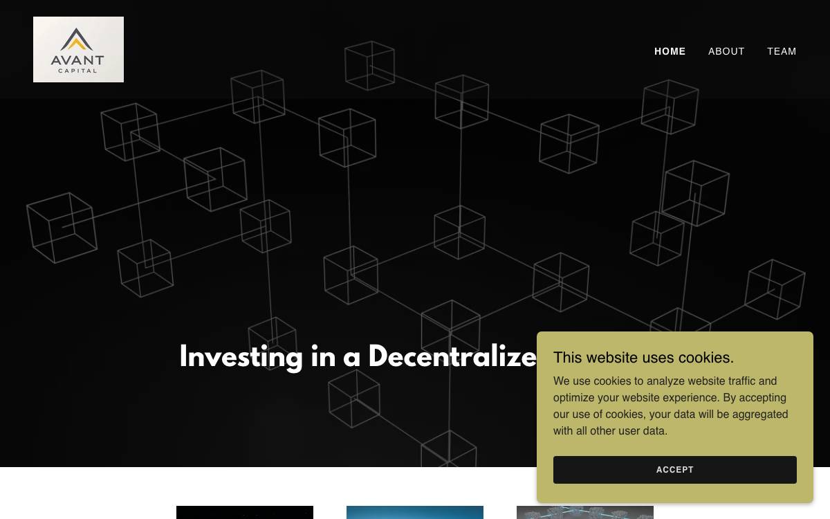 Avant Blockchain Capital website preview