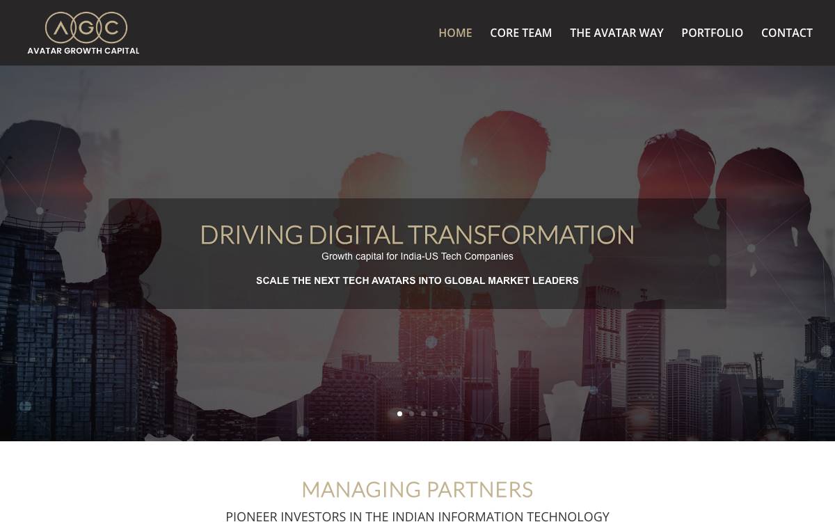 Avatar Growth Capital Partners website preview