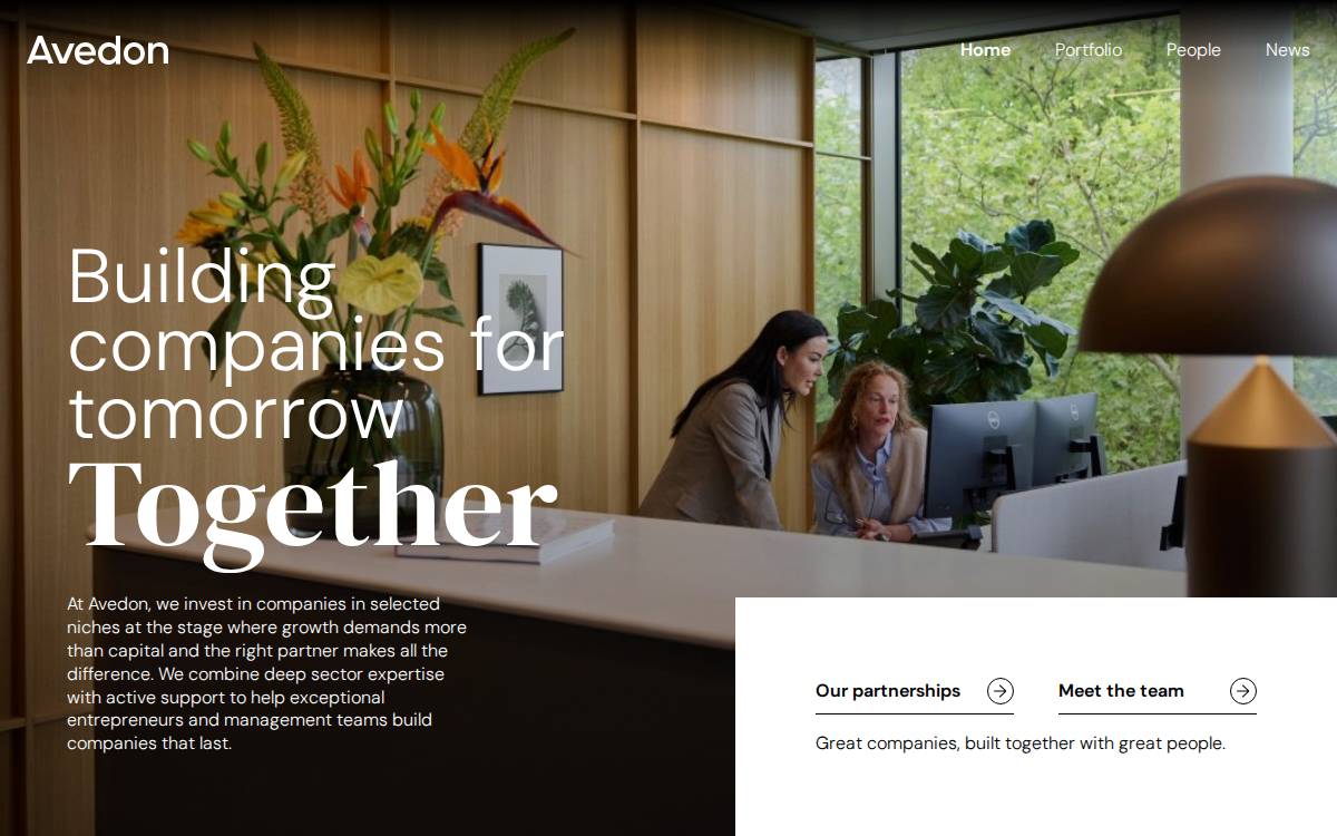 Avedon Capital Partners website preview