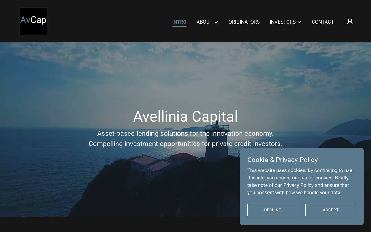 Avellinia Capital website preview